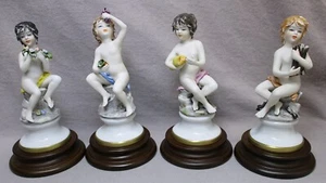 Capodimonte Four Seasons Putti Figurenset, Italien - süße Pixie Haarschnitte - Bild 1 von 8