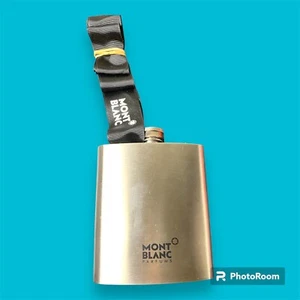 Frasco de acero inoxidable Montblanc 7 oz con correa para el cuello matraz 4,25"" H x 3,75"" W x 1"" D - Imagen 1 de 8
