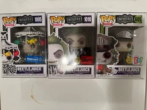 Funko Pop! Lotto Beetlejuice esclusivo NYCC, Walmart & Go con protezione morbida - Foto 1 di 11
