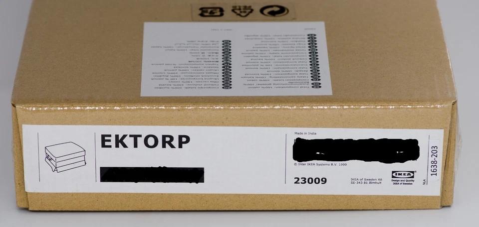 IKEA Ektorp Bezug Hocker mit Aufbewahrung Virestad rot weiß Ersatzbezug Bromma - Bild 1 von 1