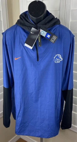 Nike NCAA Boise State Broncos On Field 1/4 Zip Blue Jacket CQ5208-480, Men’s 2XL Cover