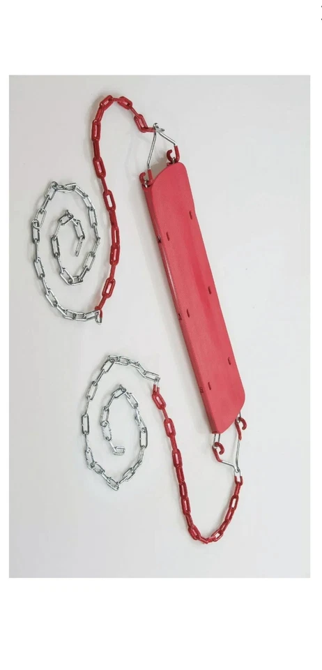 Asiento oscilante para principiantes Creative Cedar Designs con cadenas, rojo Foto 1 de 1