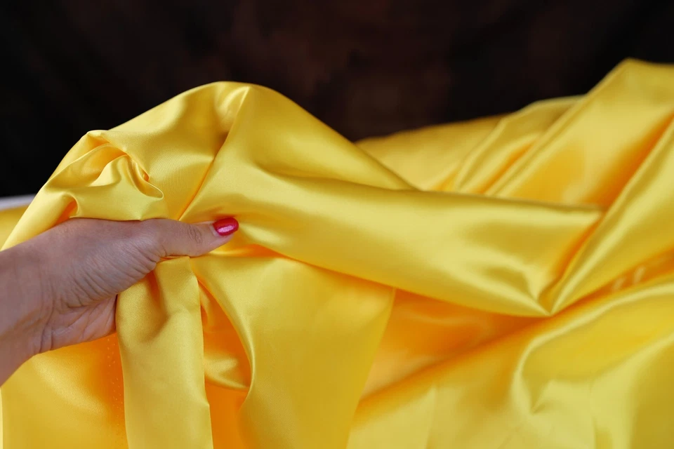 Tecido de cetim nupcial sedoso 52 cores por jarda 60" de largura - Imagem 1 de 4