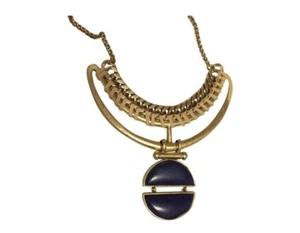79 $ LUCKY BRAND GOLDFARBEN BLAUER STEIN HALSBAND AUSSAGE HALSKETTE T20 - Bild 1 von 10