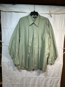 Covington Men’s Long Sleeve Dress Shirt XXL 18-18.5/ 34-35 Green Button Up - Picture 1 of 11