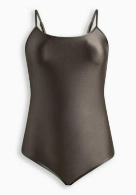 Torrid Shiny Bronze Nylon Scoop Neck Bodysuit Plus Size 5X, 28 - Image 1 of 4