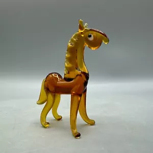 Vintane Hand Blown Glass Horse Figurine, Murano Style - Picture 1 of 11