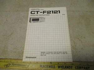 Pioneer 2 Kanal Stereo Cassette Tape Deck CT-F2121 Bedienungsanleitung Vintage - Bild 1 von 3