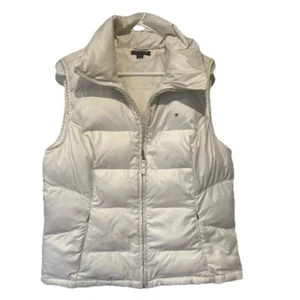 tommy hilfiger puffer vest womens large jacket Ivory Soft - Picture 1 of 9