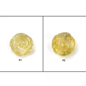 Piedras preciosas de citrino rosa amarilla sin tratar talla forma redonda 1 pieza para regalo joyería - Imagen 1 de 3