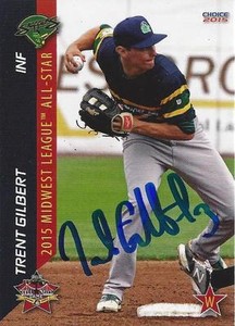Trent Gilbert Beloit Snappers 2015 Midwest League All Star Game Signed Card