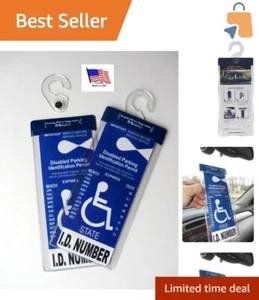 MirorTag Silver: Easy Handicap Parking Placard Holder with Strong Magnet & Hook - Picture 1 of 12