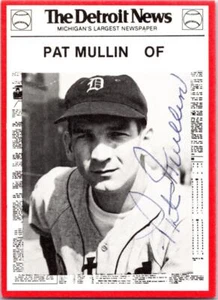 Pat Mullin autographed Baseball Card (Detroit Tigers) 1981 Detroit News #21 - Picture 1 of 1