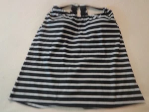 DAMEN XL HOCHGESCHLOSSEN T-RÜCKEN SCHWARZ WEISS GESTREIFT TANKINI SCHWIMMEN OBERTEIL-NEU MIT ETIKETT - Bild 1 von 3