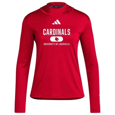 Женская толстовка с капюшоном Adidas Louisville Cardinals Aeroready легкая - Изображение 1 из 3