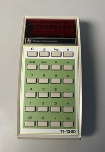 TI-1260 Taschenrechner Texas Instruments "Hausfrauenrechner" Retro - Photo 1/9