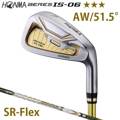 HONMA BERES IS-06 Iron Wedge 3Star AW SR ARMRQX47 3S Graphite RH Golf Japan NEW - Image 1 of 4
