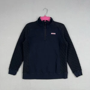 Pullover Vineyard Vines para mujer mediano azul marino acolchado 1/4 cremallera mínimo preppy - Imagen 1 de 13