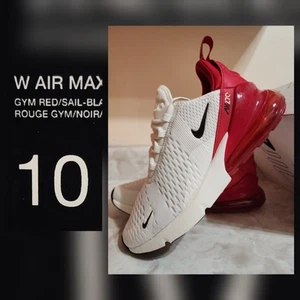 Women's Size 10 Nike Air Max 270 Red Sail White Athletic Sneakers AH6789 606 🔥 - Picture 1 of 12