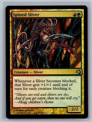 Magic MTG Premium Deck Series: Slivers Spined Sliver #14/41 Foil TCG CCG - Image 1 of 2
