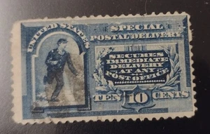 Special Delivery Stamp Scott,#E2 Very Nice Blue With Short Perfslot2#. - Picture 1 of 3