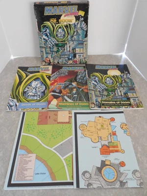 MARVEL SUPERHEROES CAMPAIGN SET, LANDS OF DR. DOOM, TSR #6906, 1992, OPEN BOX! - Image 1 of 4