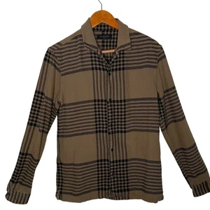 All Saints Men Flannel Plaid Shirt Size S Long Sleeve Button Up Modello Casual - Picture 1 of 10