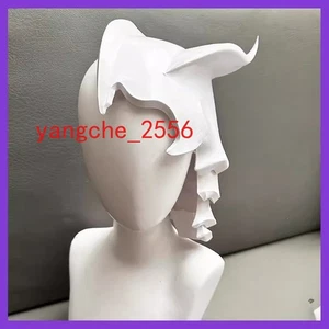 Game BLEACH Ulquiorra Cifer PLA Half Face Mask Headgear Halloween Cosplay Helmet - Picture 1 of 4