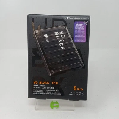 Western Digital WD 2.5" WD_Black P10 5TB USB-B to USB-A HDD WDBA3A0050BBK-WEWM - Image 1 of 4