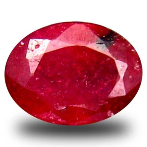 0.91 ct Supreme Oval Shape (6 x 5 mm) Red Sapphire Natural Gemstone - Imagen 1 de 1