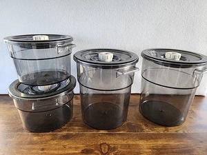 Lot 4 Tilia FoodSaver Vacuum Sealer Canisters (2)3.5 Quart (2)2 Quart With Lid - Picture 1 of 4