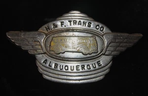 Sombrero de conductor de autobús vintage Albuguerque medallón alado - Imagen 1 de 3