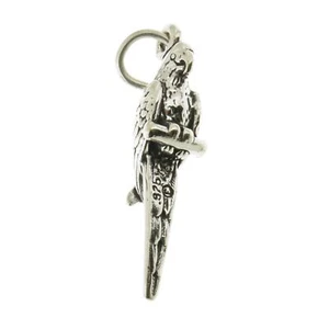 925 Sterling Silver Parrot Perching Charm Made in USA - Picture 1 of 2
