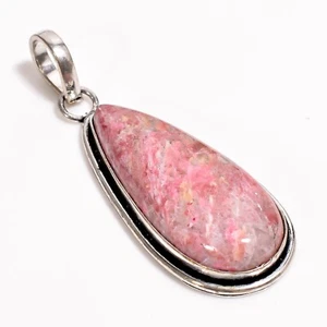 Mothers day Deal Pink Thulite Stone Daughter Bezel Pendant Jewelry 925 Silver - Picture 1 of 6