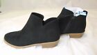 Time And Tru Women's Core Ankle Bootie Black Suede Size 12 W New with tags.