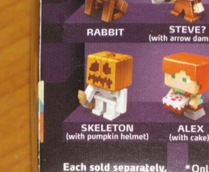 Sealed SKELETON Pumpkin Helmet MINECRAFT Obsidian Series 4 Mini-Figure 1-Pack - Picture 1 of 4