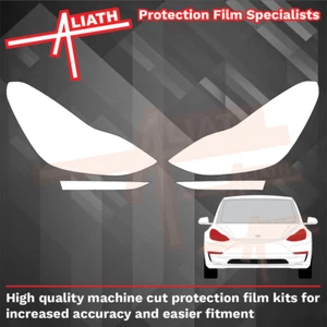 Passend für Tesla Model 3 2017-24 Scheinwerfer Steinschlagschutz Lackschutz Folie Set - Bild 1 von 3