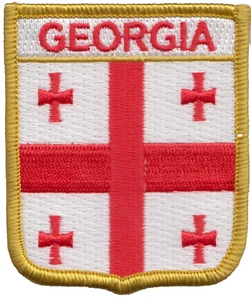 Georgia Flag Embroidered Patch - LAST FEW - Picture 1 of 4