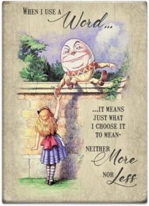 When I Use A Word... Imán de nevera Humpty Dumpty Alicia en el País de las Maravillas - Imagen 1 de 2