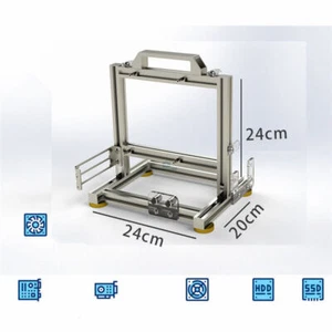 Stock! Open Frame ITX PC Case Steel Aluminum Computer Mini Cooling Case SFX - Picture 1 of 14