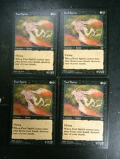 Vintage MTG Portal 2 Foul Spirit (x4) Black Uncommon Cards Excellent Cond