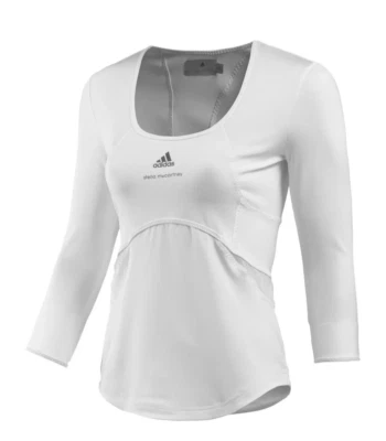Adidas Stella McCartney Barricade Tennis Top  White Scoop Neck Size 44 L (12-14) - Image 1 of 4