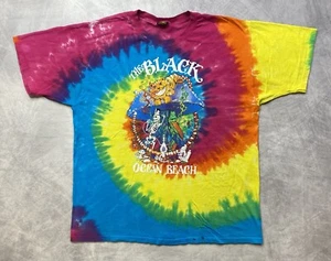 Vintage 1993 Banzai The Black Ocean Beach T-Shirt Size XL Tie Dyed - Picture 1 of 8