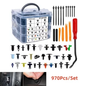 970Pcs Car Body Push Pin Rivet Trim Door Panel Retainer Fastener Clip Assortment - Picture 1 of 11