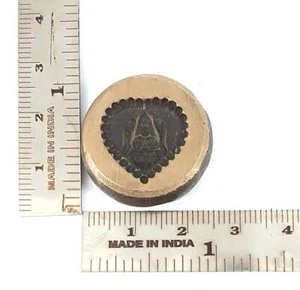 Nr.2 Lord Brahama Bronze Impression Stempel indische hinduistische Gottheit Gott - Herzform - Bild 1 von 2