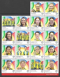 Australia - 2024 Olympic Games Gold Medal Composite Sheet With Title Strip MNH - Picture 1 of 1