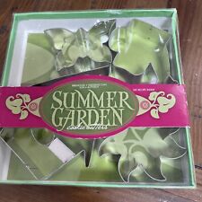NIB HTF Summer  Garden Cookie cutters Set Birdhouse Watering Can Sun & Butterfly
