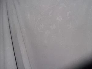 SILVER GREY SELF PATTERNED GEORGETTE FABRIC, FLORAL CHIFFON SHEER, 115 cm WIDTH - Picture 1 of 6