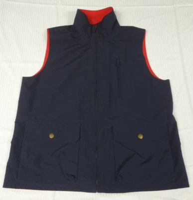 Chaps Size Medium Reversible Outer Vest Blue And Red LARGE J434 - Image 1 of 4