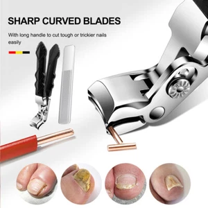Nail Clipper Ergonomic Angled Head Senior Toenail Clipper Large Angled Toen ❀ - Picture 1 of 17